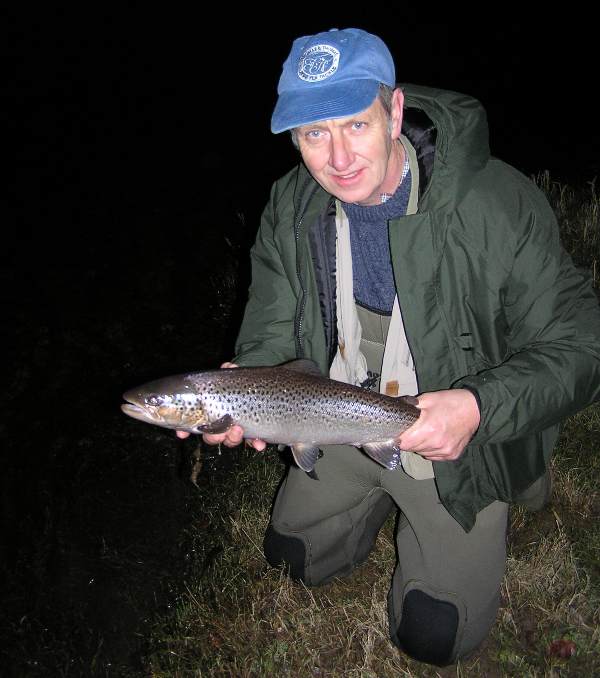 A nice sea trout from the Caberston fishery at Walkerburn on the River Tweed