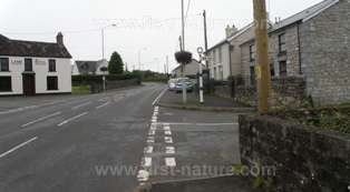 Road signed to Cwm Cadlan